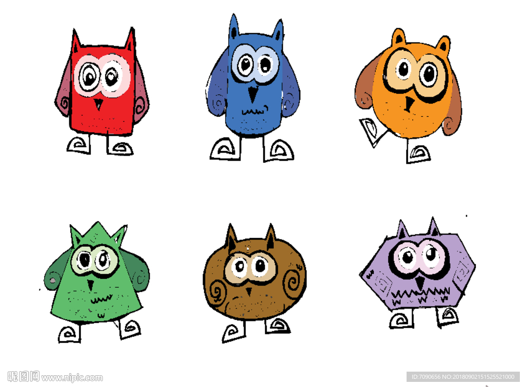 卡通可爱猫头鹰