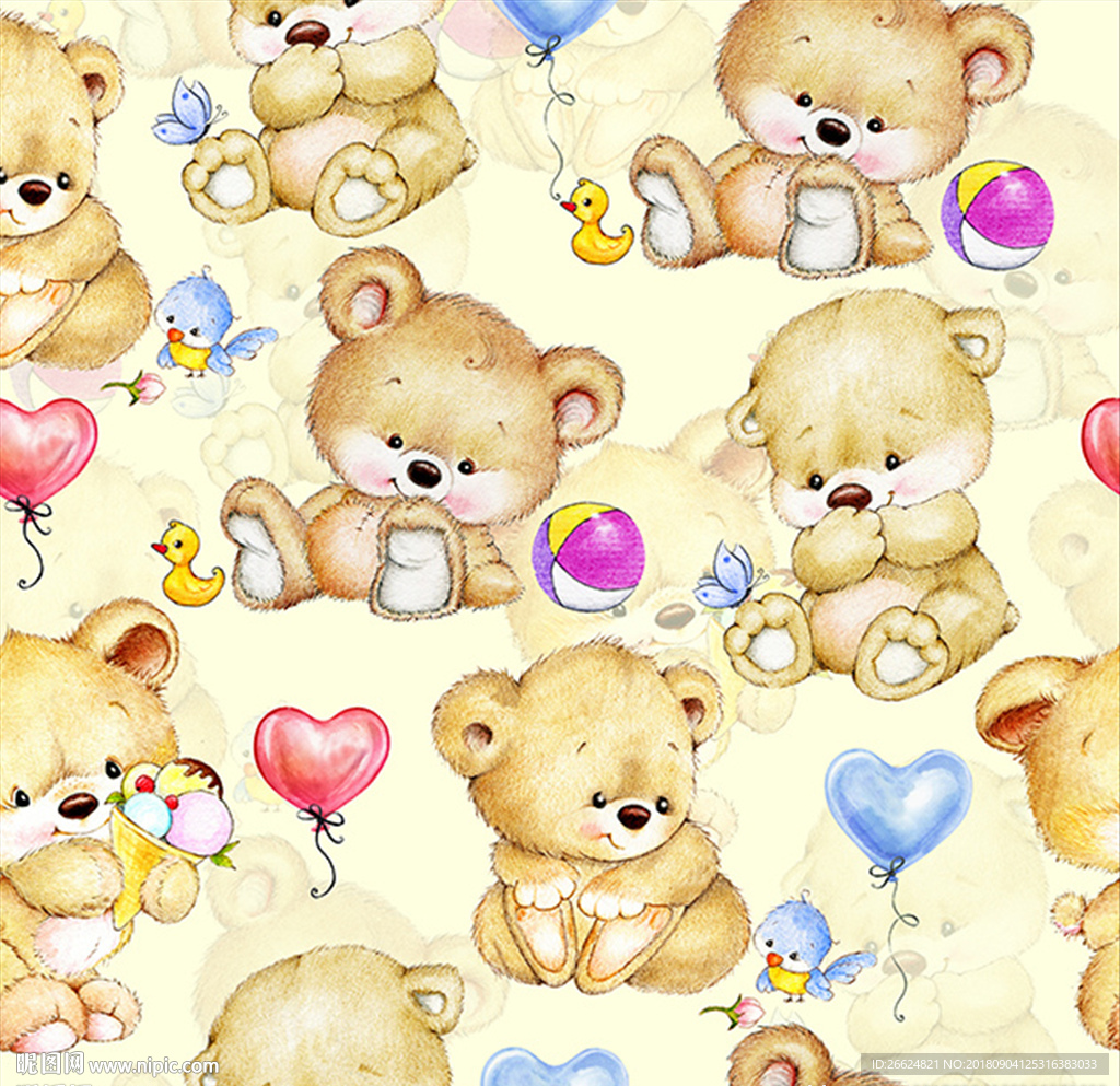 服装印花卡通面料图案素材