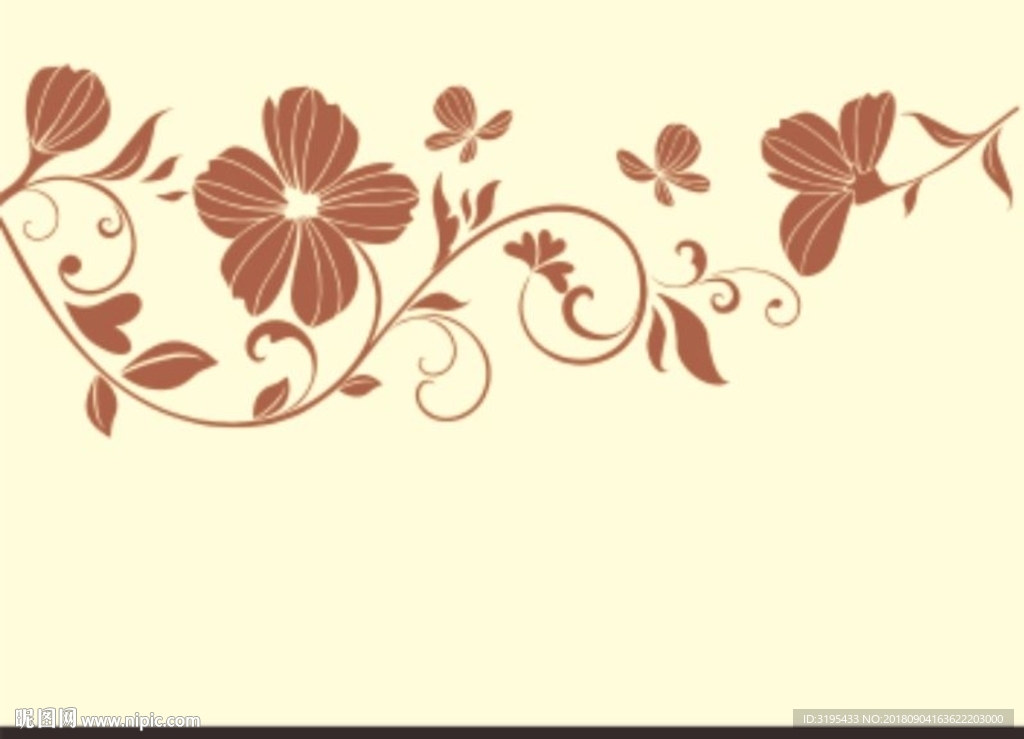 蝴蝶花 矢量 硅藻泥矢量