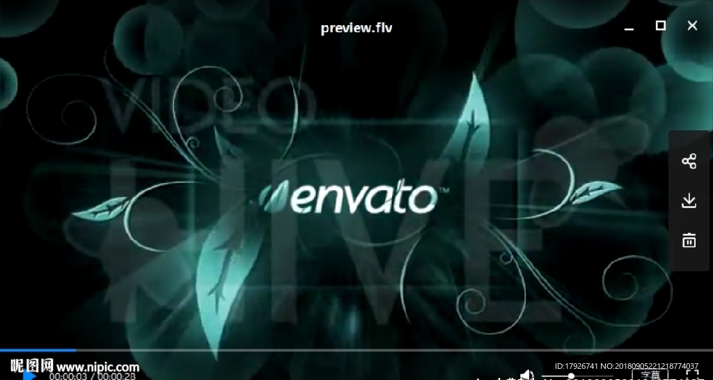 ae花纹底纹动态标题片头模板