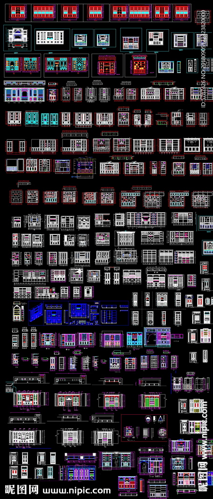 新款酒柜cad合集