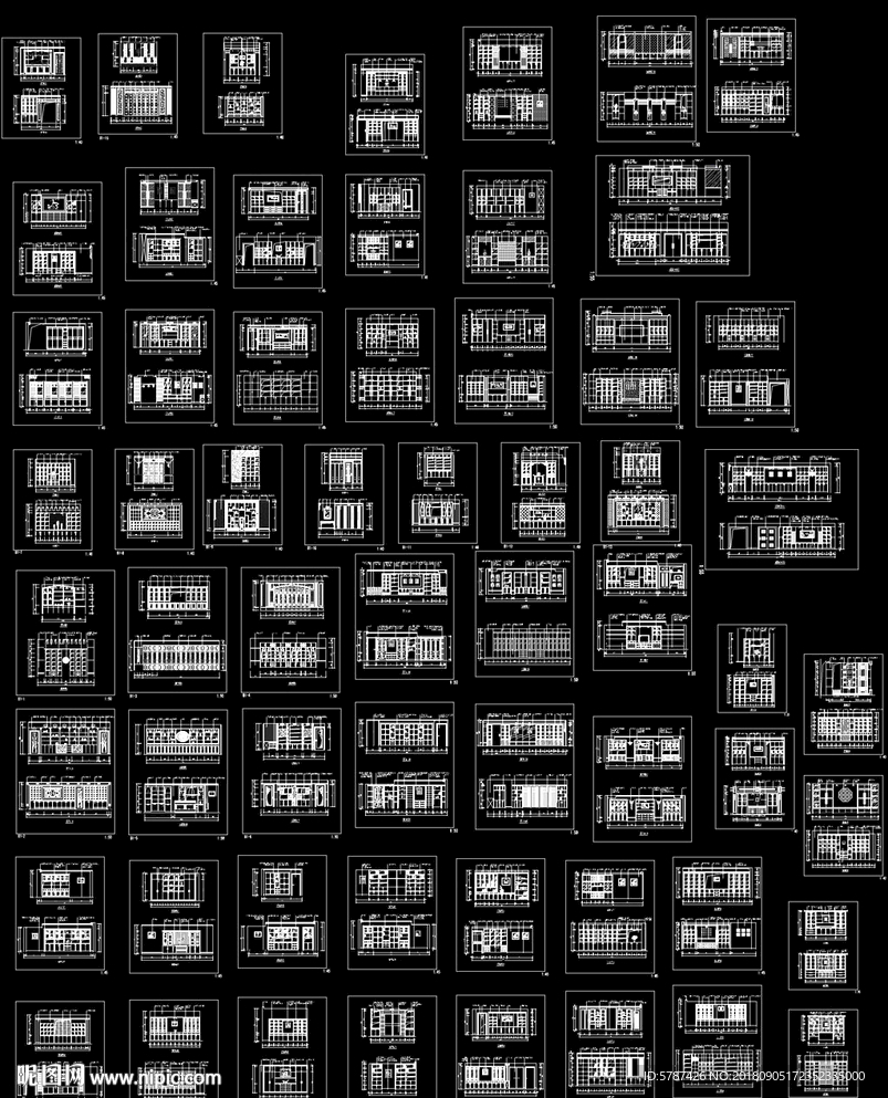 酒柜装饰柜CAD图集