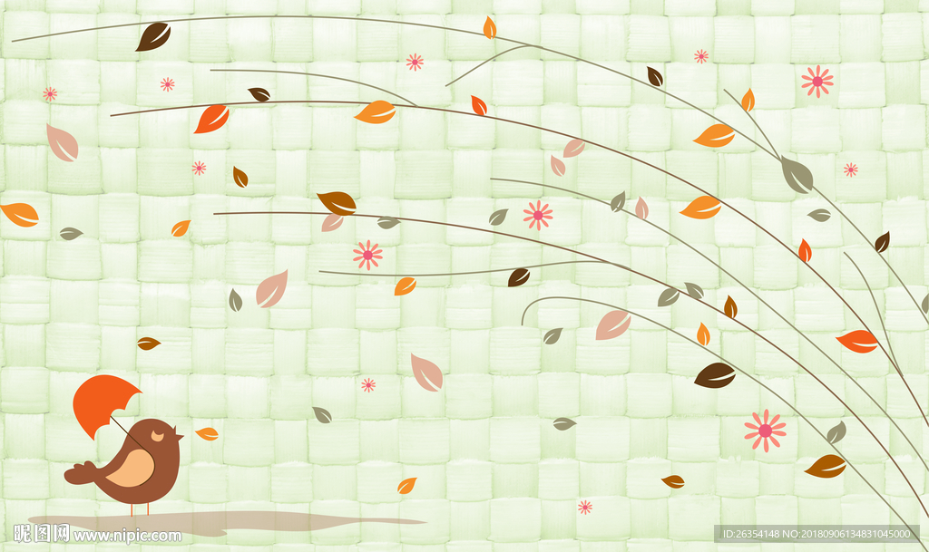 现代简约小清新背景墙