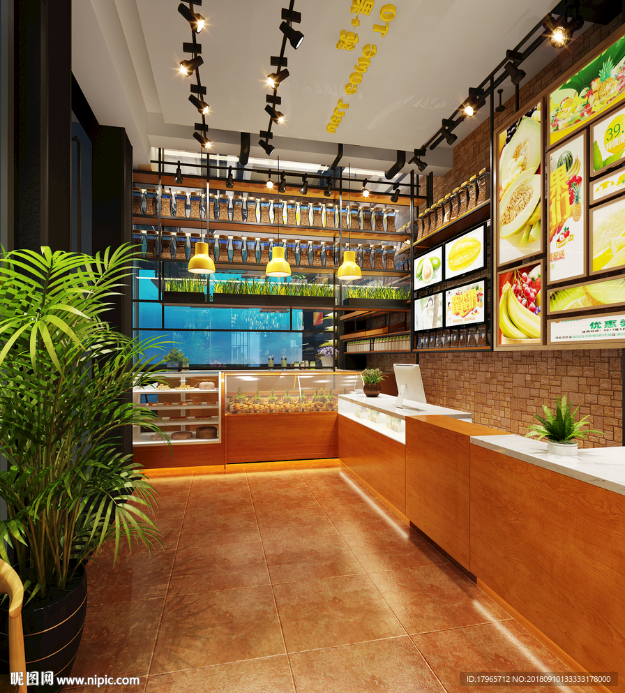 商场饮料前台