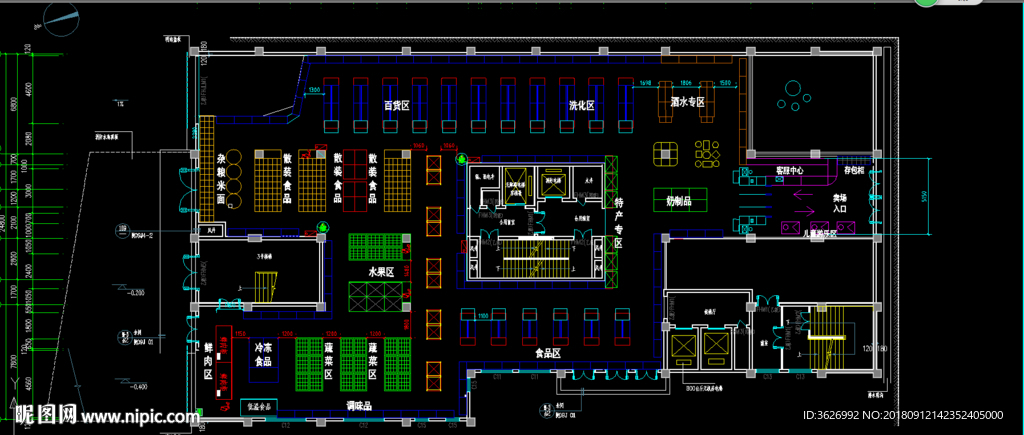 小型超市平面图