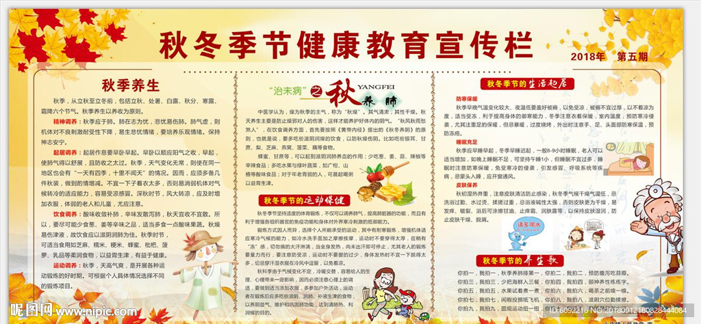 2018秋冬季健康教育宣传栏