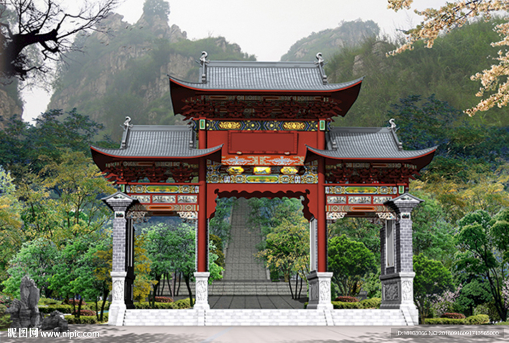 牌楼 古建筑 园林