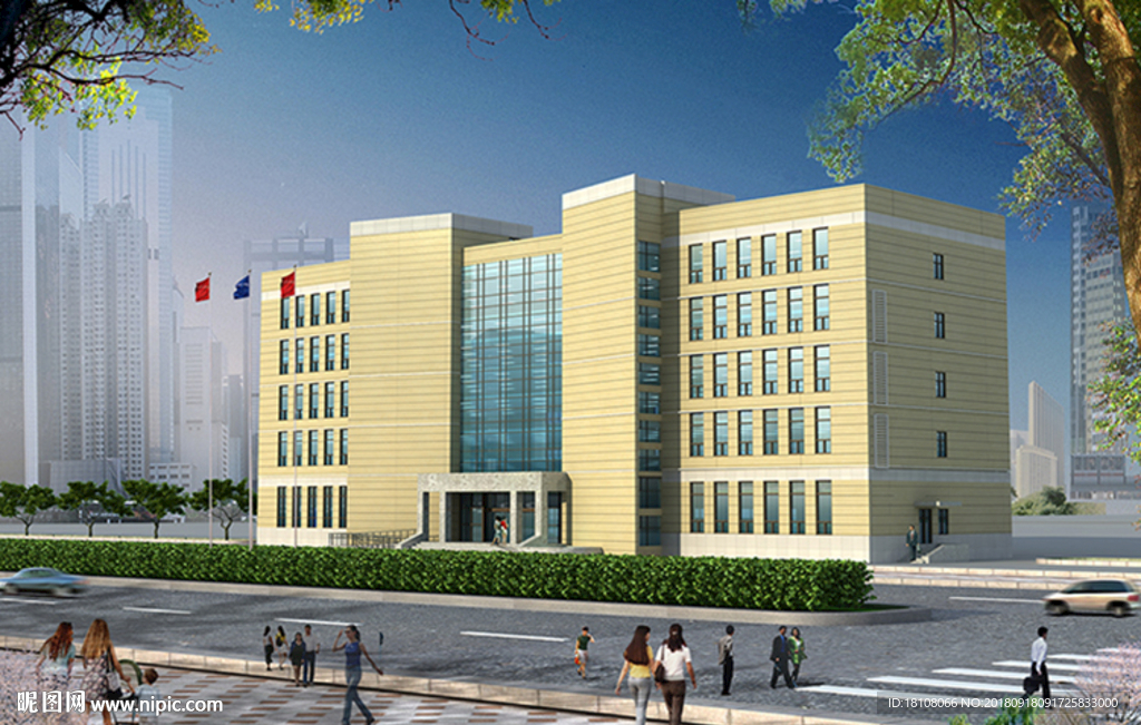 综合楼 效果图 大楼 景观