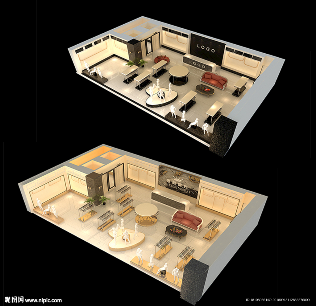 服装店效果图  商场服饰店