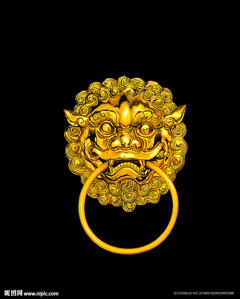 黄金虎头门环