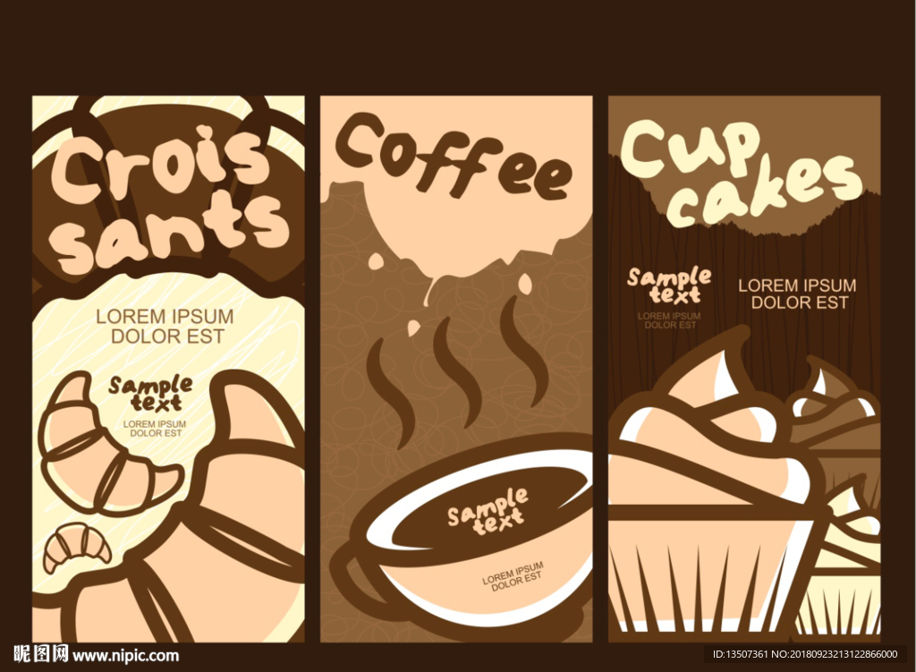 手绘咖啡厅创意宣传广告模板设计
