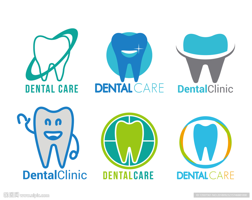 手绘卡通牙齿插画设计