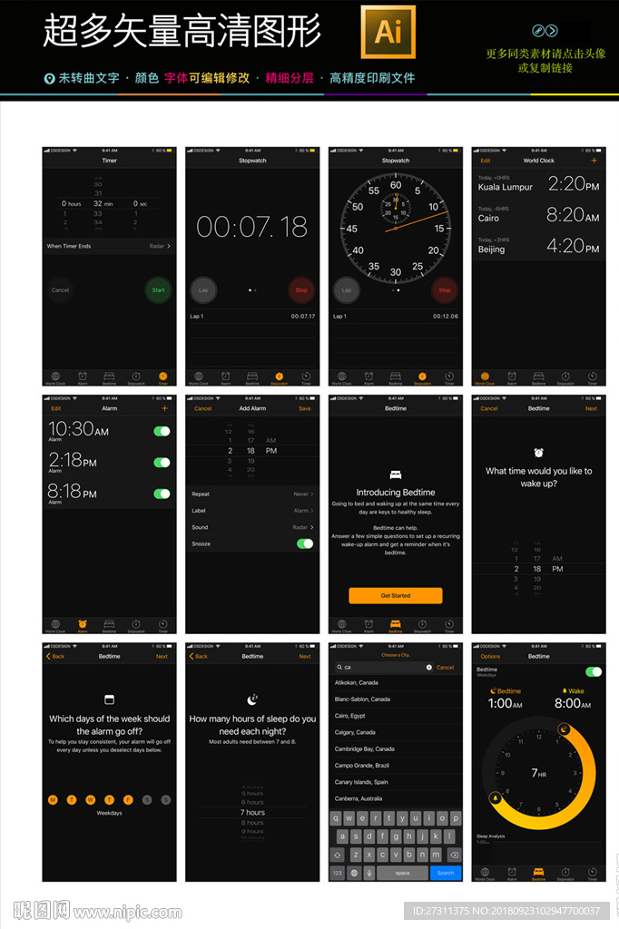 通用商务手机界面PSD分层文件