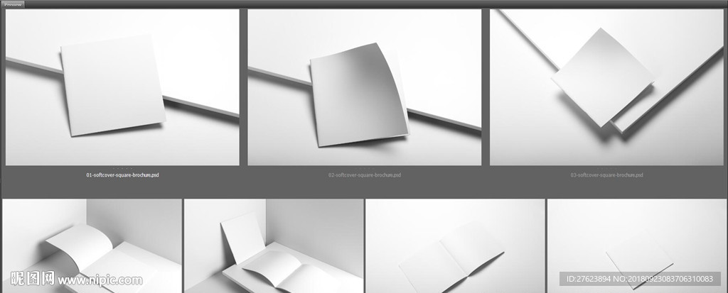 高清画册杂志样机贴图模板