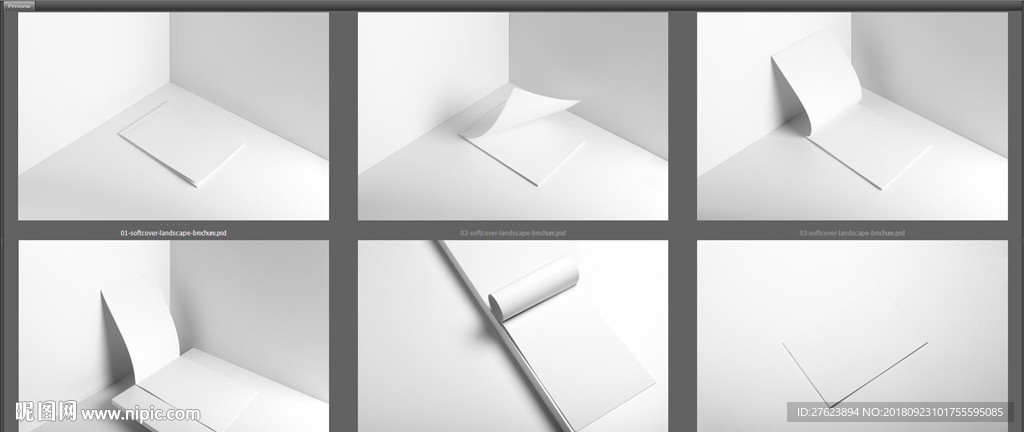 高清画册杂志样机贴图模板