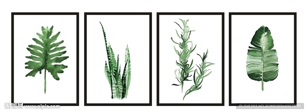 北欧绿植挂画