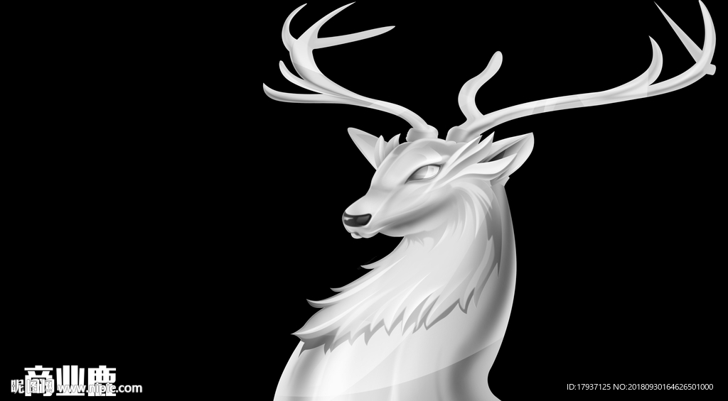 鹿 头鹿角圣诞 图腾 动物 手