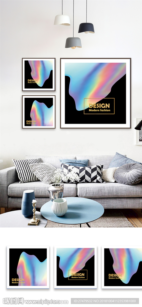 波普风个性现代简约抽象装饰画