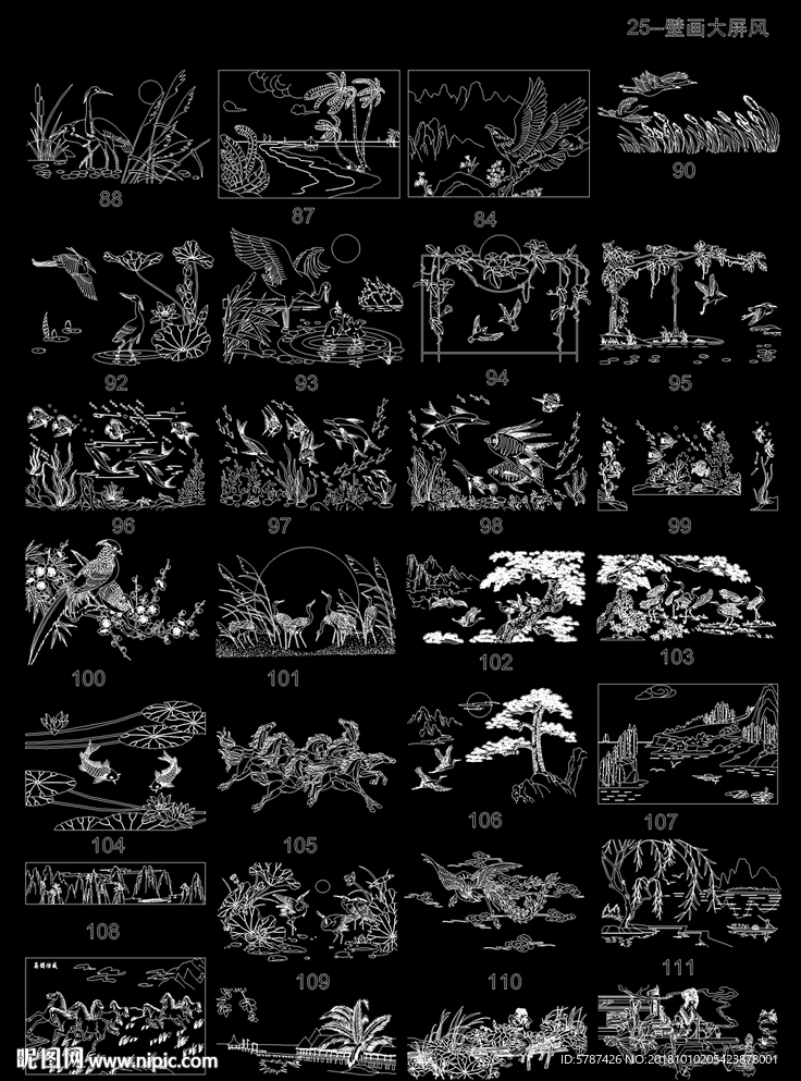 中式雕花装饰画