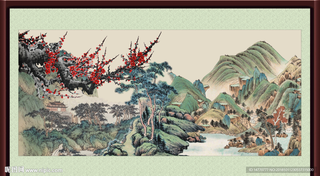 梅花赋 红梅花 梅花国画 报春