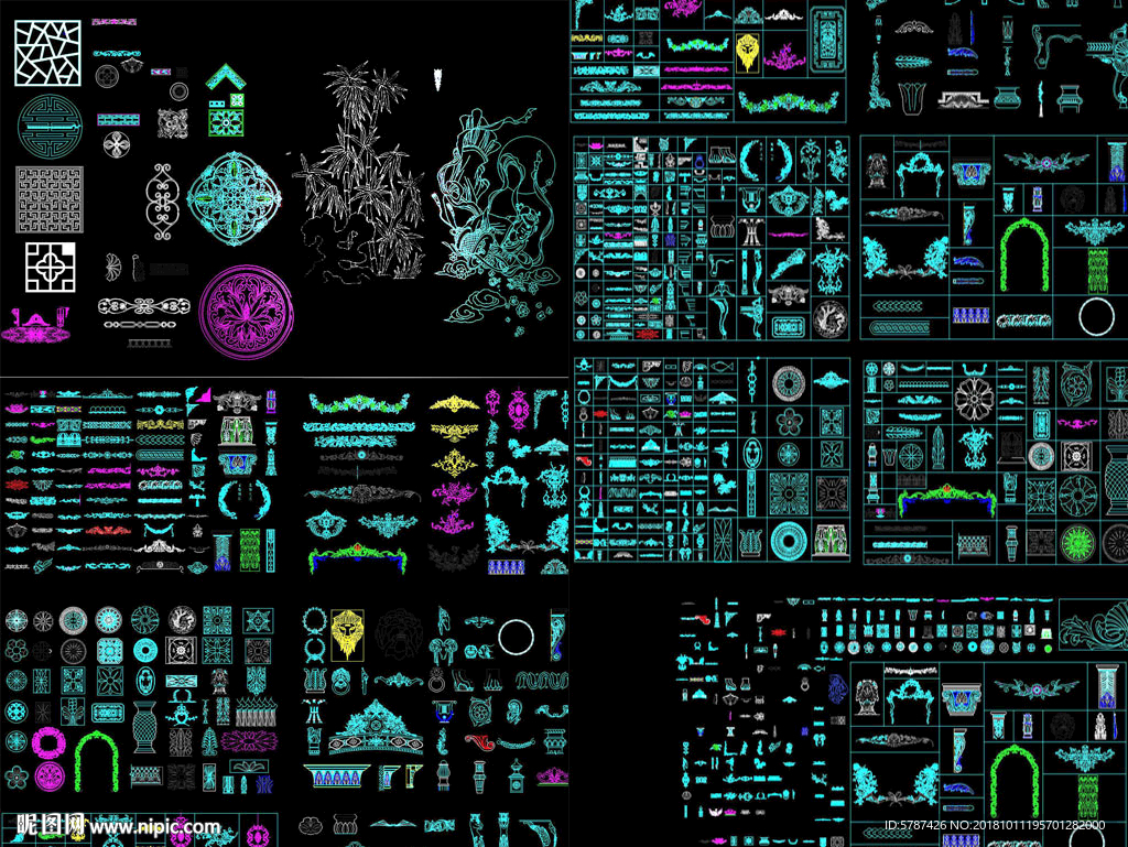 欧式雕花CAD素材大全