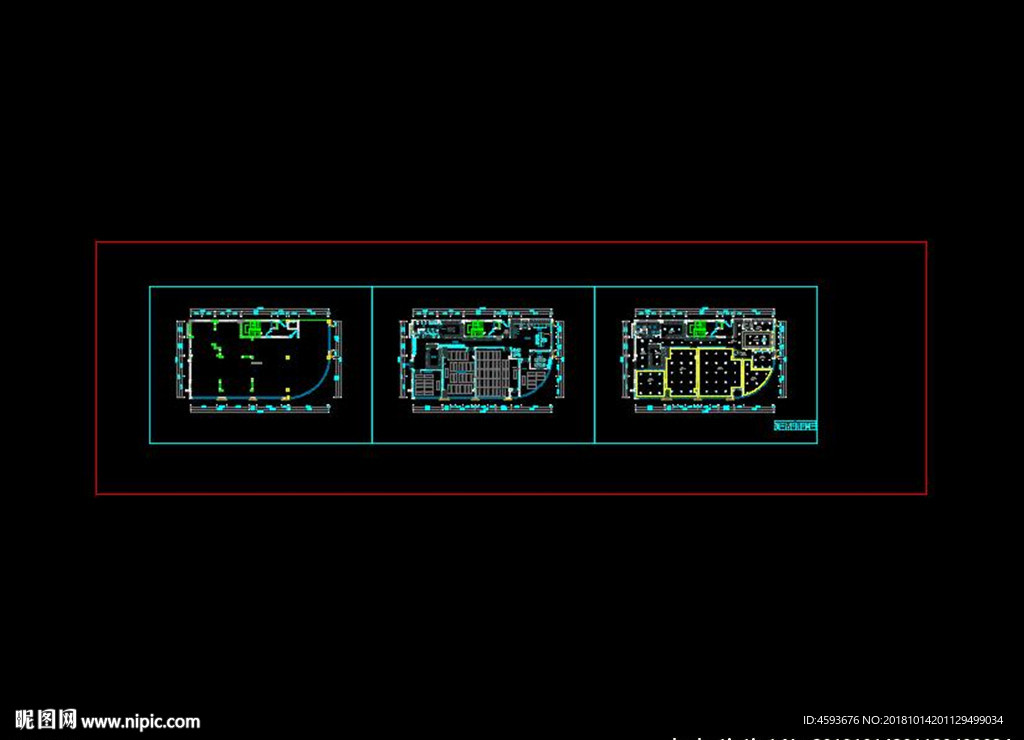 瑜伽馆CAD及效果图