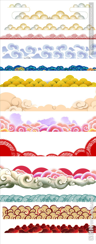 线条云 抽象云 中式云 祥云背