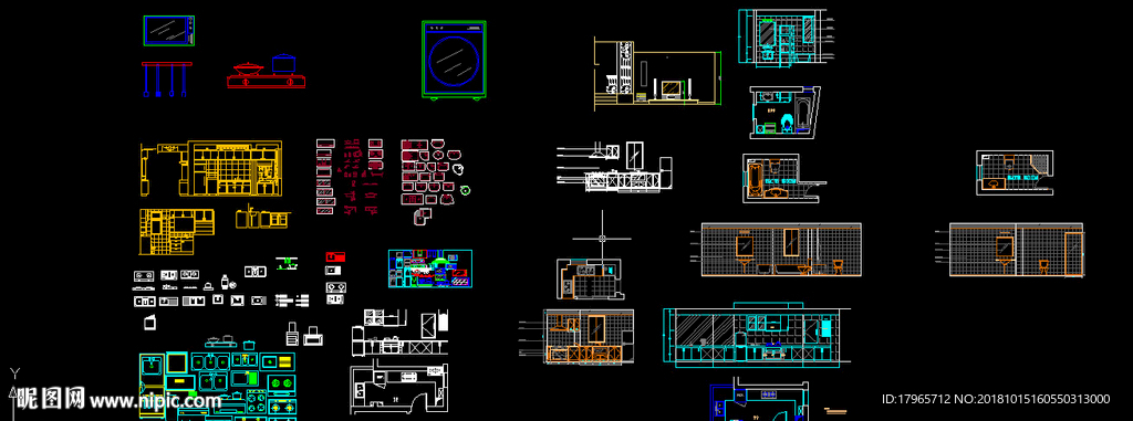 常用CAD图块-厨房类