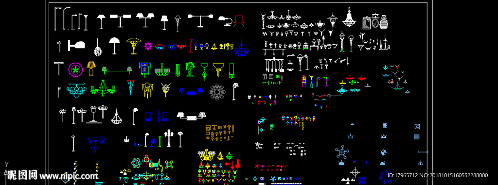 常用CAD图块 灯类