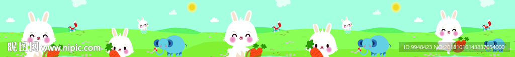 小兔子背景板