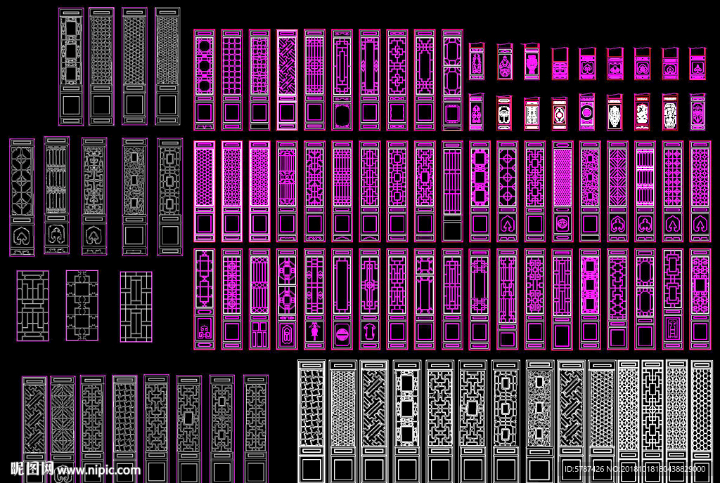 中式木制屏风隔断图库