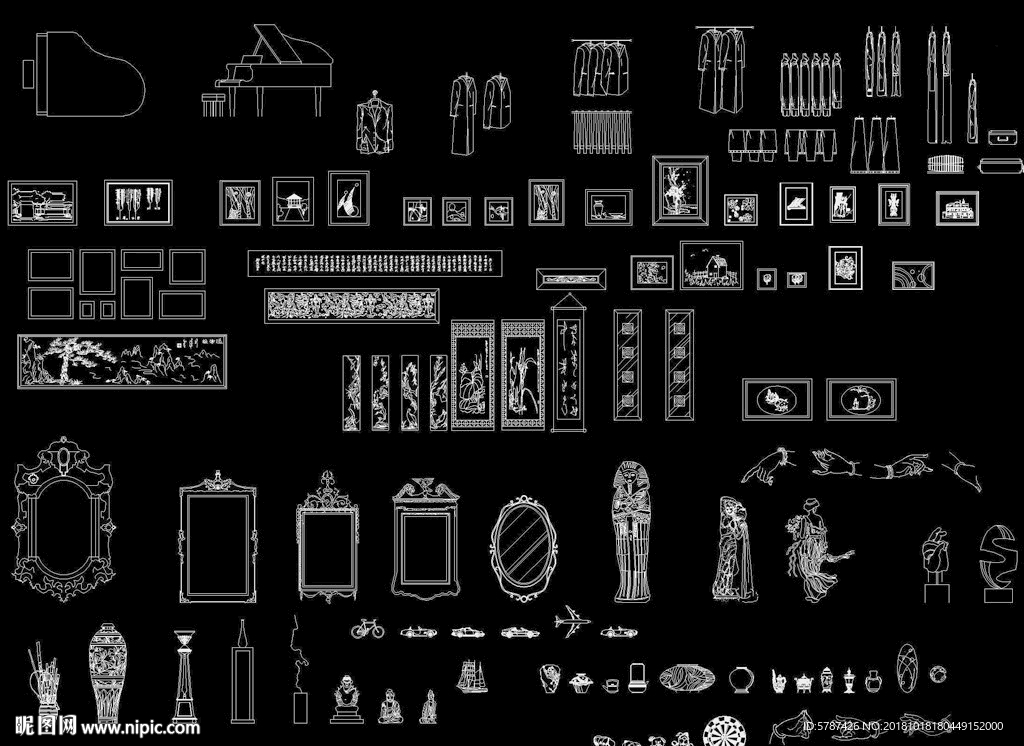 中式院所装饰品类画框