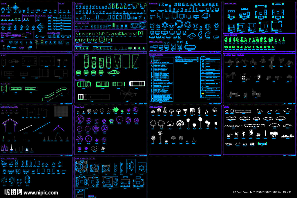 室内设计CAD装饰图块