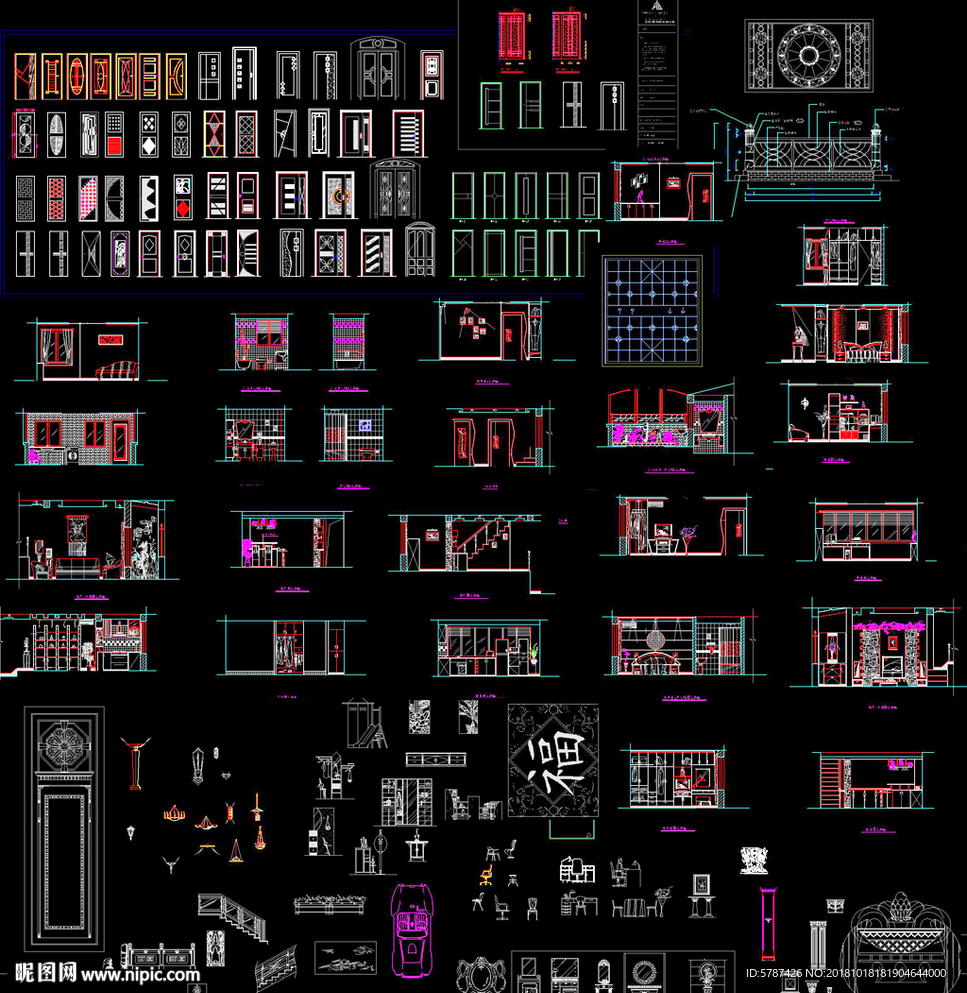 家居装饰设计CAD构件图