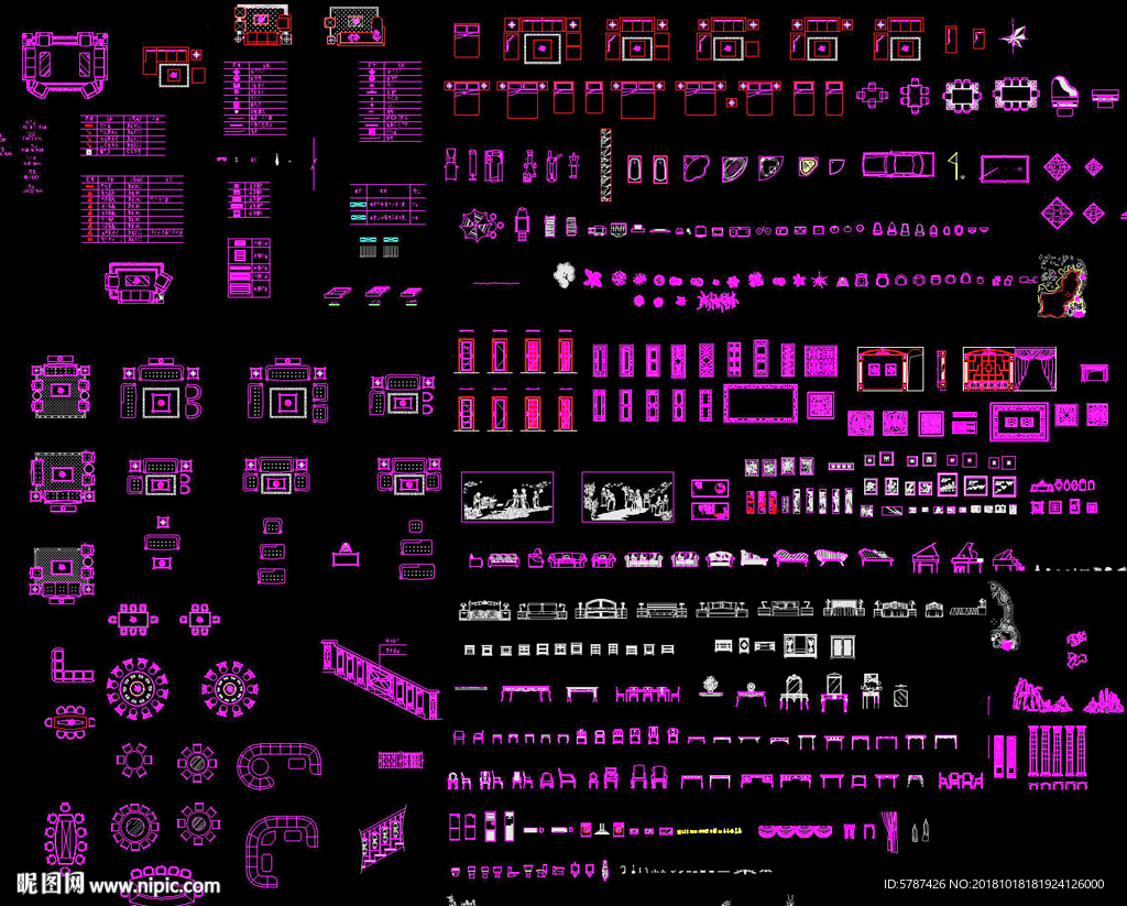 室内CAD图块素材