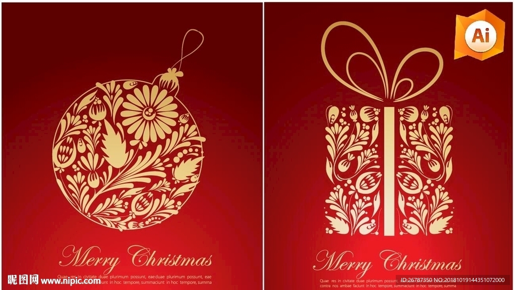 圣诞背景装饰元素