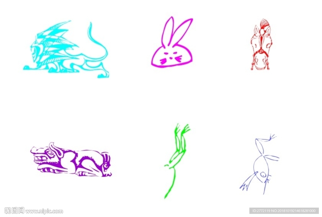 小可爱动物 美术画