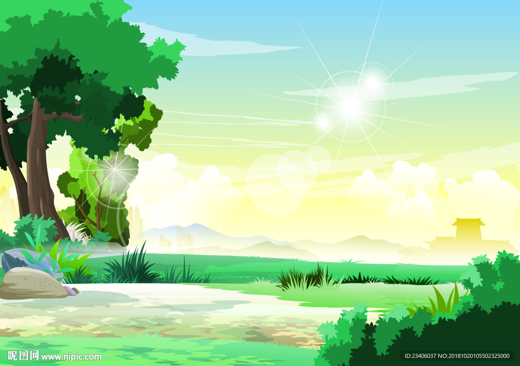 卡通手绘动漫场景