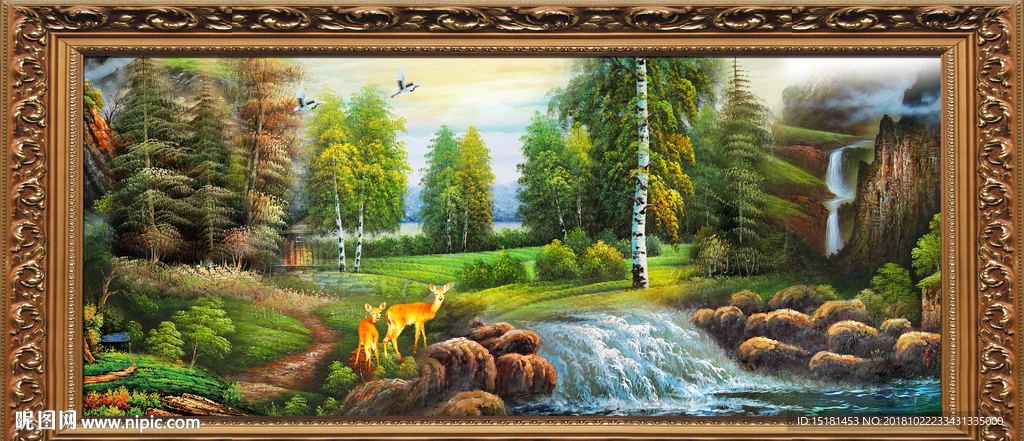 山村油画 乡村油画