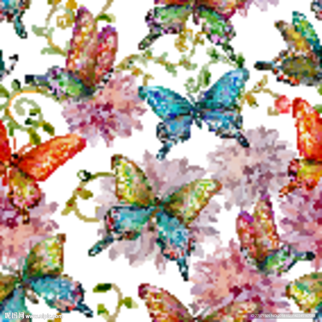 蝴蝶AI矢量图图片