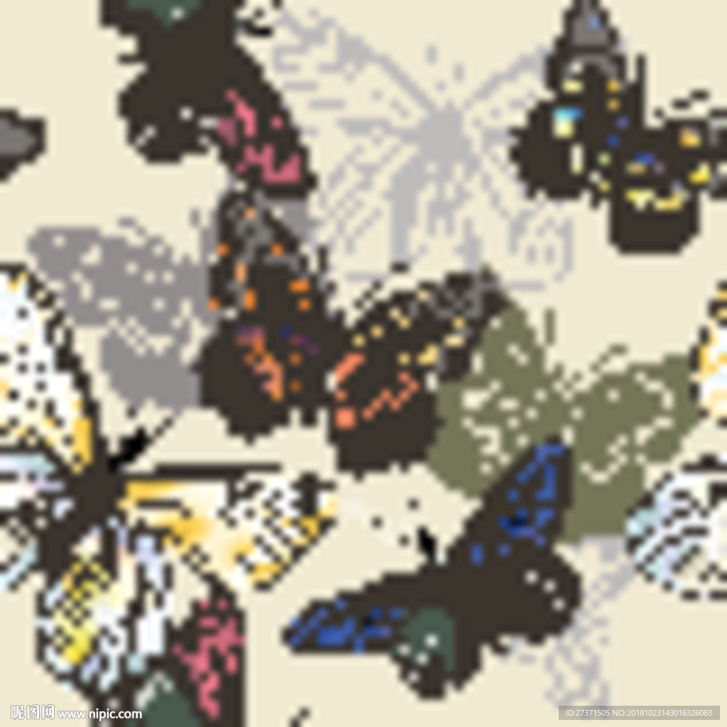 蝴蝶AI矢量图图片