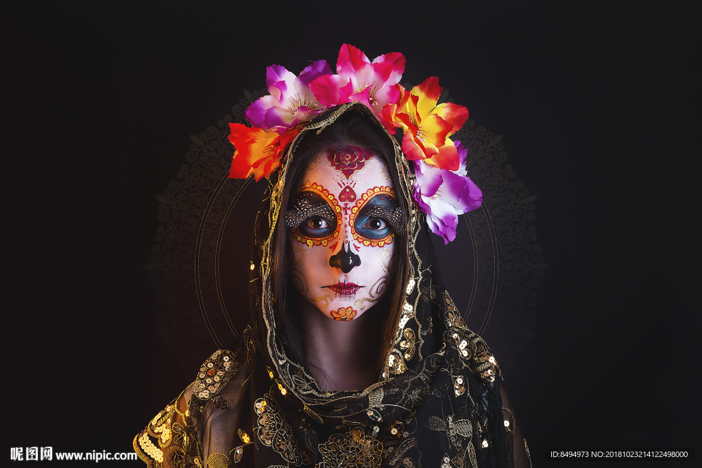 国外万圣节美女图片素材