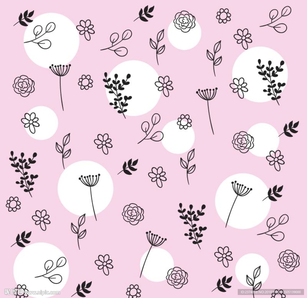 可爱蒲公英花纹