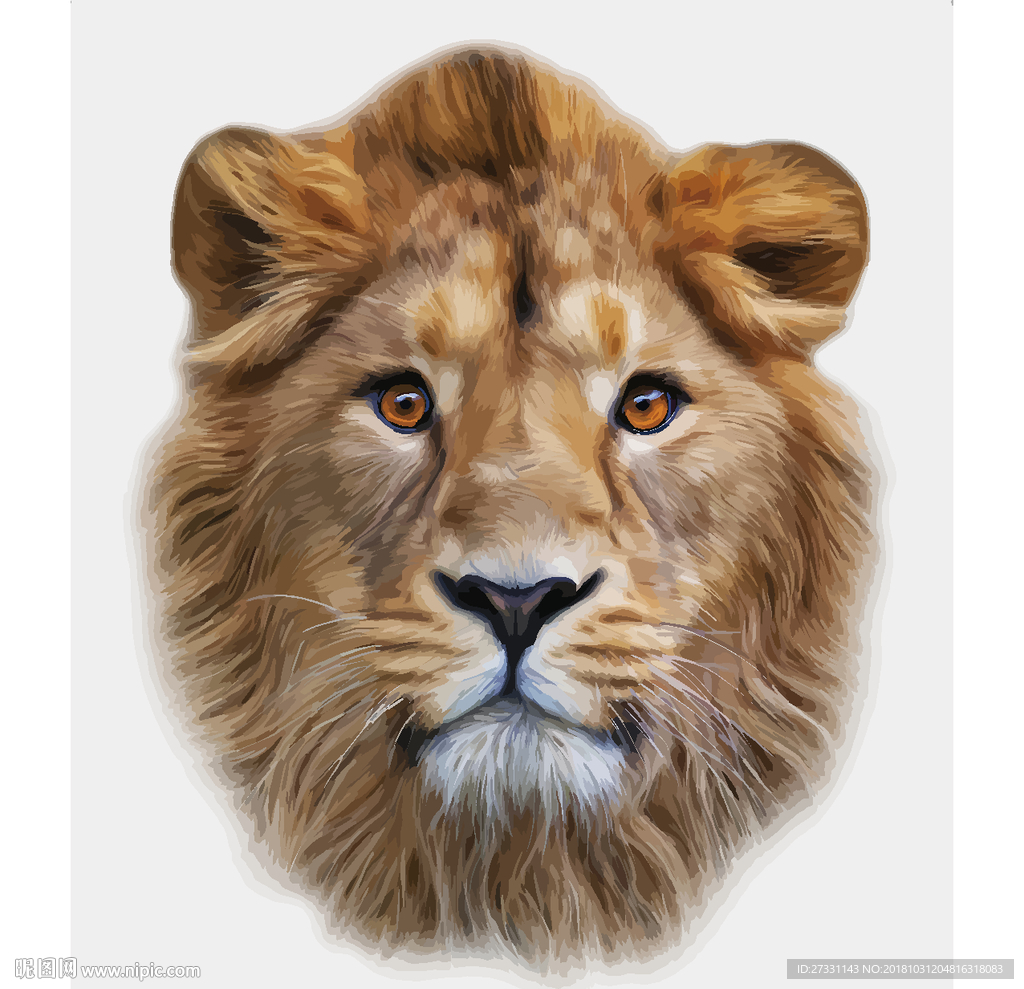 猛兽 兽 动物 矢量狮头