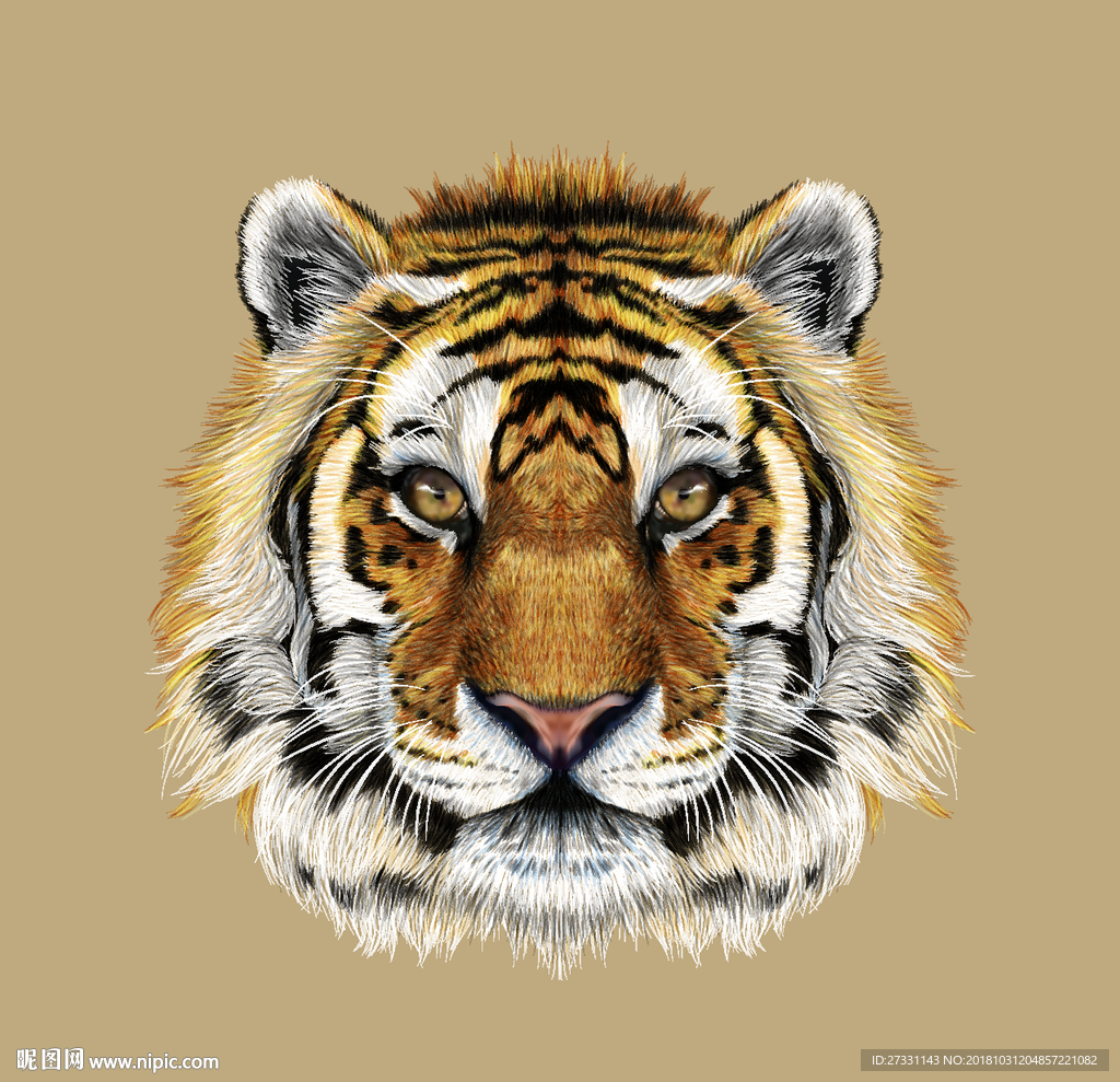 猛兽 兽 动物 矢量虎头