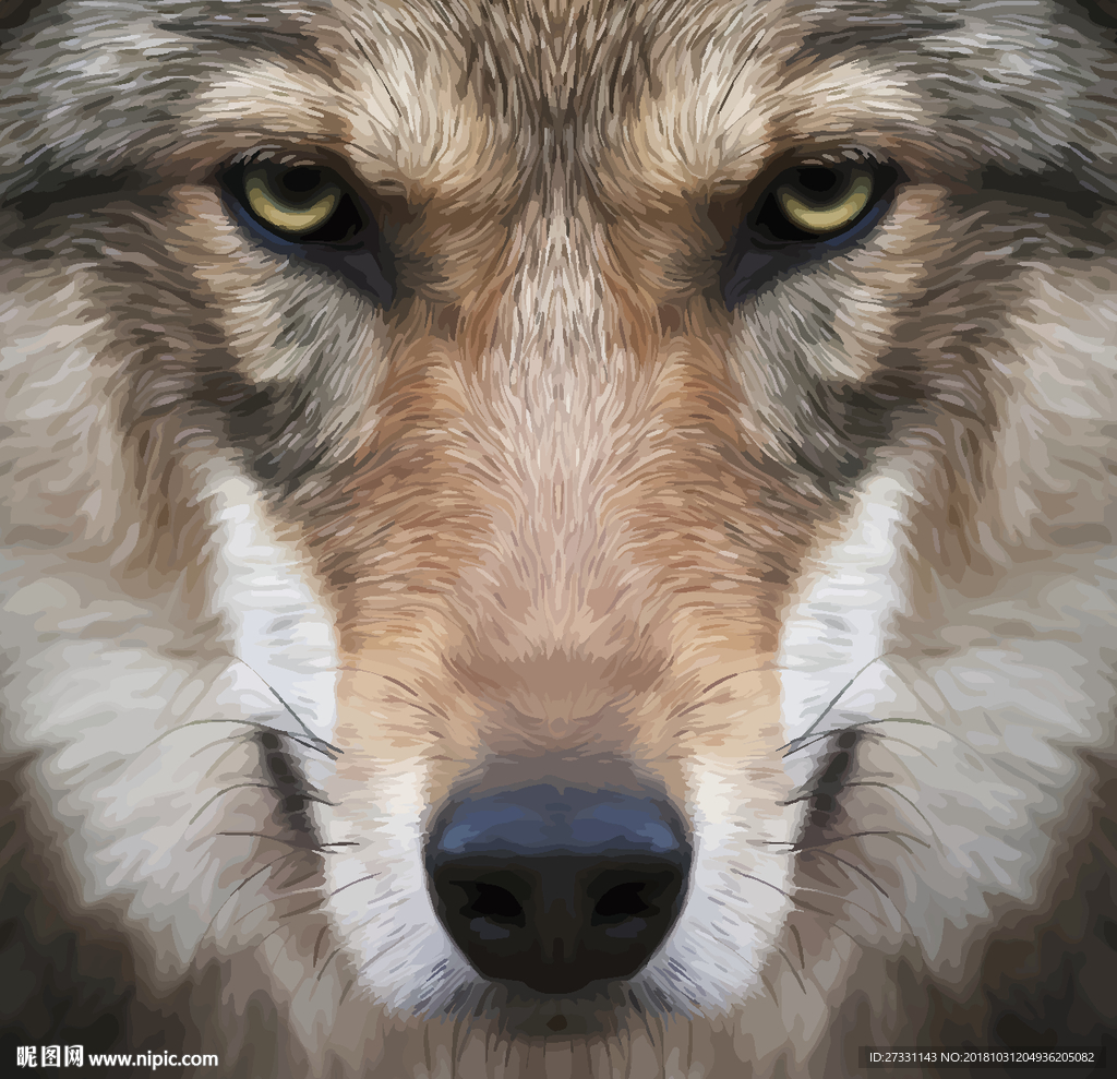 猛兽 兽 动物 矢量狼头