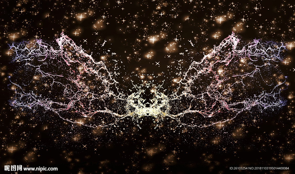 梦幻星空水纹电视背景墙