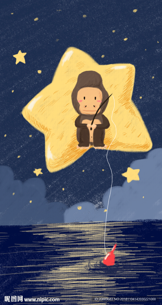 狗 鱼 插画 宠物 漫画 卡通