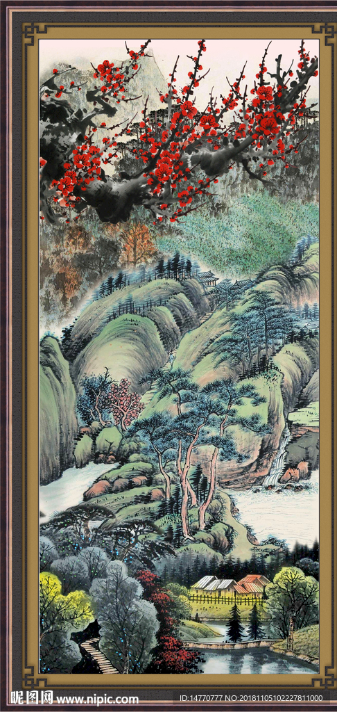 报春图 梅花 国画 喜鹊报春