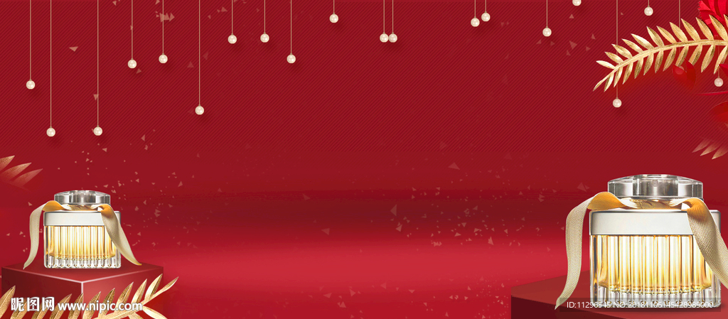 秋冬新风尚大牌化妆品创意海报